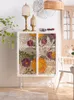 Decorative Plates Art Enamel Painted Glass Storage Locker Living Room Wall Corridor Entrance Cabinet