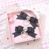 Handmade Sweet Cute Mine Love Pearl Pendant Hairclip A Pair of Hair Clips Hairwear Kawaii Side Clip Headdress 240106