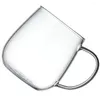 Bicchieri da vino Tazza da caffè in vetro stile europeo Latte borosilicato resistente al calore con coperchio e misurino Tazza da colazione Calici da acqua Regalo