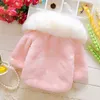 Jaquetas linda manga longa peluda capa infantil bebê menina jaqueta de inverno casacos mais quentes nascidos outerwear outono