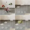 Festdekoration ny uppsättning av 4 storlekar bröllop golv vas klar akryl Grand Vases Decoration Flower Stand Backdrop Frame Drop de Dhgkh