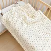 Muslin baby sängkläder spjälsäng sängöverdrag sängkläder barnsäng född småbarn pojkar set musline kast filt 120x150 cm 240106