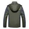 Artı 9xl kış ceketleri erkek termal parkalar su geçirmez palto ordusu askeri rüzgarlık ceket kalın polar katlar hombre 240106