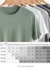 SuyaDream Herren-T-Shirt, einfarbig, Baumwoll-Seidenmischung, einfarbig, O-Ausschnitt, kurzärmelig, gemütliche T-Shirts, Sommer, schlichtes schickes Top, Weiß Schwarz 240106