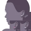 Ohrstecker, 8 Paar, hypoallergen, Edelstahl, 4/6/7/8 mm, CZ, 6 Zinken, Set für Damen und Herren, mehrere Piercing-Ohrstecker