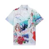 Mens Verão Designer Camisas Causais Moda Hawaii Estilo Lapela Cardigan Camisa de Manga Curta Blusas Homem Overshirt Paisley Patchwork Botão Frente Polo Camisa