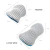 Breathable Memory Cotton Physiotherapy Lumbar Pillow For Car Seat Back Waist Pain Support Cushion for Bed Sofa Office Sleep 240106