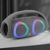 ポータブルスピーカーNew Box3-MINIワイヤレスBluetoothスピーカービッグウォリアーRGBポータブル屋外ポータブルサブウーファーサウンドシステムポータブル防水YQ240106