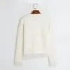 10026 L 2024 Подиумная весна, брендовый свитер в том же стиле, свитер с длинными рукавами и круглым вырезом, черно-белый кардиган, женская одежда, женская одежда высокого качества DL