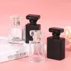 30ml/50ml square thick glass can be refilled with perfume bottle Acrylic cap Screw top spray pump Empty container of perfume bottle 230106