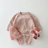 Kleinkind Kinder Waffel Baumwolle Kleidung Set Viele Früchte Drucken Sweatshirt Casual Hosen 2 stücke Jungen Anzug Baby Mädchen Outfits 240105