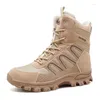 Bottes homme armée militaire pour hommes en plein air désert tactique botte de Combat randonnée travail chaussures de sécurité plate-forme Bot Botines Werkschoenen