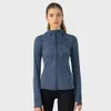 L-88 New Hooded Long Sleeve Jacket Solid Color Zipper Cardigan Ladies Yoga Sports Fitness For Women Coats Top Women's Gym Clothes