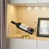 Round Iron Wine Rack Estetic Holder Light Luxury Cabinet Ornament Modern Home Office Decoration Metal Stand 240106