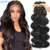 12A Brésilien Corps Vague Cheveux Bundles 1234 pcs Couleur Naturelle 100% Vierge Cheveux Humains Armure Prix de Gros Pour Les Femmes Noires 240105