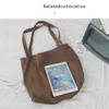 Frauen Leinwand Einkaufstasche Große Kapazität Eco Handtasche Wiederverwendbare Harajuku Taschen Einfache Tote Faltbare Schulter 2024 240106