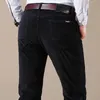 Pantaloni casual in velluto a coste da uomo autunno e inverno Pantaloni business elasticizzati con vestibilità regolare elasticizzati da uomo Nero Kaki Caffè Navy 240106