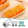 Aço inoxidável casa batatas fritas batatas fritas tira slicer cortador chopper chips máquina que faz a ferramenta batata corte batatas fritas 240105