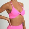 Canottiere da donna color caramello palestra fitness corsa strada reggiseno sportivo da donna con imbottiture macinazione croce gilet yoga raccolto antiurto