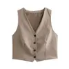 Taop za Early Spring Product moda damska i swobodny wąski dekolt Slim Fit Kamizel Panelu Panela Panelu szerokopasmowe spodni 240106