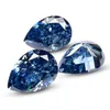 Blue Loose 100% Real Lab Gemstone Stones For Women Jewelry Diamond Ring Material GRA RoundPearEmeraldCushion Cut 240105