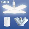 1pc Mini ampoule LED Fun Blade, lumière de garage, lumière LED à quatre feuilles, mini lampe pliante 28W (équivalent 80W) 6500K suspension lampe pliante adaptée.