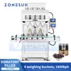 ZONESUN Vibratory Weigh Filler Automatic Particle Filling Machine Granule Packaging Equipment Nuts Seeds Packing ZS-GW5