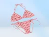 Womens Designer Fashion Cross Sling Letter Print Swimwear Bikini For Women Swimsuit Bandage Sexig Bathing Swims Onepiece Suit4299646
