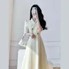İlkbahar Yaz Mizaç İnce Bel Gidiş Fransız Tanrıça Tasarım Sense Küçük Premium Profesyonel Takım Elbise 240105