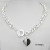 Designer Halskette Design Damen Silber TF Stil Anhänger Kette S925 Sterling Silber Schlüssel Herz Liebe Ei Marke Anhänger Charm NEC H0918