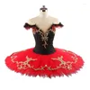 Sahne Giyim Astar 12 Katmanlı Kadın Kız Dans Performansı Profesyonel Red Tutu Balesi