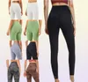 Newstyle White Black Womens Leggings Yoga Suit Pants 32 Rikta in högmidje Sport Raising Hips Gym Wear Legging Elastic Fitness Tights Workout 80QB#2001488