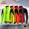 Cycling Jacket Warm Up Thermal Fleece Cycling Jacket Bicycle MTB Road Bike Clothing Windproof Waterproof Long Jersey 240105