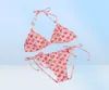 Womens Designer Fashion Cross Sling Letter Print Swimwear Bikini For Women Swimsuit Bandage Sexig Bathing Swims Onepiece Suit7028130