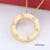 Designer Necklace Diamond Necklaces for Women Mens Jewelry 18K Gold Silver Rose Gold Circular Pandent Fashion Jewelrys Party Christmas Gift