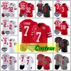 Ohio State Buckeyes Miyan Williams camisa de futebol 18 Marvin Harrison Jr Kyle Mccord CJ Stroud Emeka Egbuka Tommy Eichenberg Tuimoloau Cotton Bowl vermelho alternativo