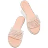 Slippers Casual Women Flat Crystal Retro Fashion Summer Shoes Ladies Women's String Bead Slipper Slip-On Female Footwear