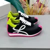 Sneakers Flow Runner in nylon e pelle scamosciata spazzolata Scarpe casual da donna da uomo in nylon scamosciato Sneaker Upper Fashion Sport Ruuning Classic Shoe 06