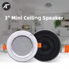 Tragbare Lautsprecher Mini Deckenlautsprecher Stereo 3 Zoll 10W Lautsprecher Home Hintergrund Musiksystem Badezimmer Feuchtigkeitsdichtes öffentliches Adresse Wall Horn YQ240106