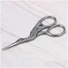 Scissors New Stainless Steel Scissors Gold Stork Shape Hand Sharp Tailoring Shears For Embroidery Sewing Craft Artist H Drop Delivery Dhmge