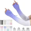 Armbeenwarmers Vingerloze handschoenen Cool Fietsen Hardlopen Buiten Vissen Rijden Elleboogbeschermer Armmouwen IJszijde Zonbescherming YQ240106