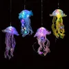 1PC New LED Glowing Handheld Brilliant Jellyfish Light Colorful Ribbon Pearl Lace Flashing Light Room Decoration Light Field Decoration Prop Decoration Light