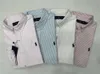 Primavera e autunno tinta unita Little Horse Boy Pauls Camicia in cotone a maniche lunghe Business Stripe Casual da uomo Oxford Textile POLO 6811ess