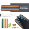 Colorful Retro Striped Rainbow Pencil Case Pencilcases Pen For Student Large Storage Bag Students School Zipper Stationery