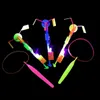 1/3/5/10pcs Amazing Light Toy Rocket Helicopter Flying Toy LED Light Toys Party Fun Gift Rubber Band Catapult 240105