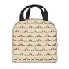 Modèle de chien teckel de couple avec sac à lunch isolé coeur pour le bureau de l'école saucisse Dackel boîte à lunch thermique refroidisseur réutilisable 240106