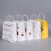 Wrap Prezent 12PCS Kolorowe torby papierowe Kraft Ręcznie prostokątne cukierki Kolorowe zapasy zakupów