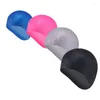 Bérets 1pc hommes femmes silicone caoutchouc bonnet de natation 3D conception ergonomique poches d'oreille pour adultes bonnets de bain imperméables chapeau