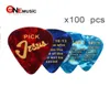 100pcslot Mix color Celluloid Guitar Pick with JESUS Romans 1013 Printing 071mm6543290