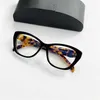 15% rabatt på solglasögon Ny högkvalitativ P -familjens högversion Female Cat's Eye Black Panel Sparcicing Tortoiseshell Color Mirror Legs Optical Gyeglass Frame